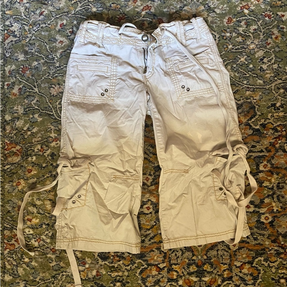 Men's Cream Cargo Shorts